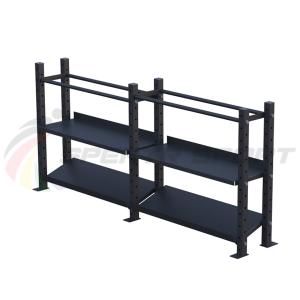 Купить Модульный стеллаж для гантелей, гирь и медболов 3780х430х1200 (2 секции) в Волхове 