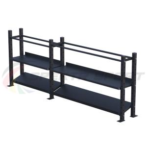 Купить Модульный стеллаж для гантелей, гирь и медболов 3180х430х1200 (2 секции) в Волхове 